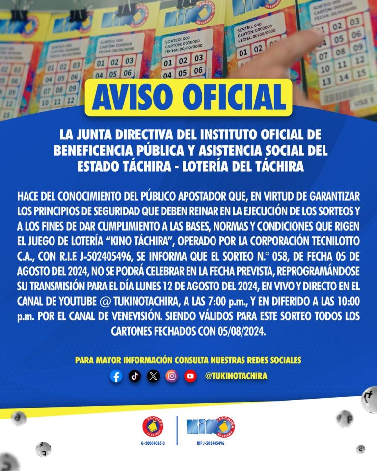 AVISO OFICIAL